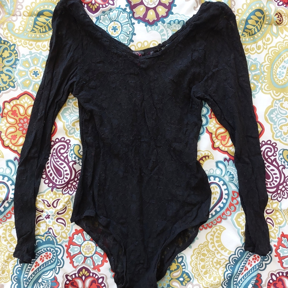 Black lace bodysuit